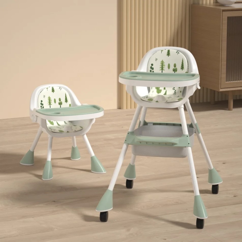 premium-baby-high-chair-with-double-plate-wheel-equipped-with-storage-bag-1708223749